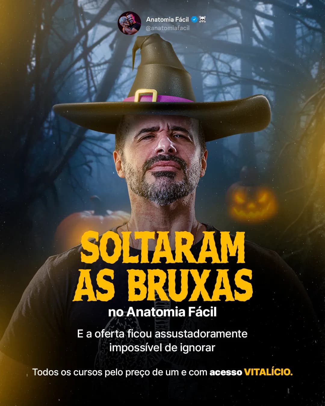 Soltaram as bruxas no Anatomia Fácil, peça 1 de 4, feita pela Venera Digital para Anatomia Fácil