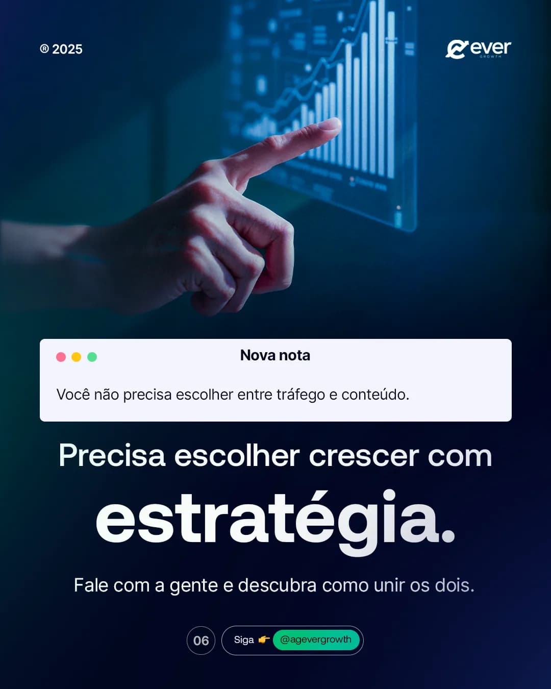 Confiar só no orgânico é arriscado, peça 6 de 6, feita pela Venera Digital para Ever Growth