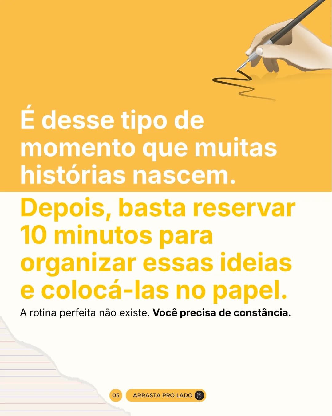 Esperar horas livres para escrever, peça 5 de 6, feita pela Venera Digital para Lígia Rabay