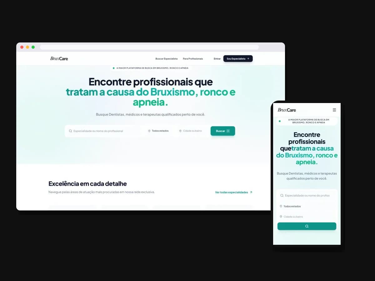Peças de social media criadas pela Venera Digital para BruxCare