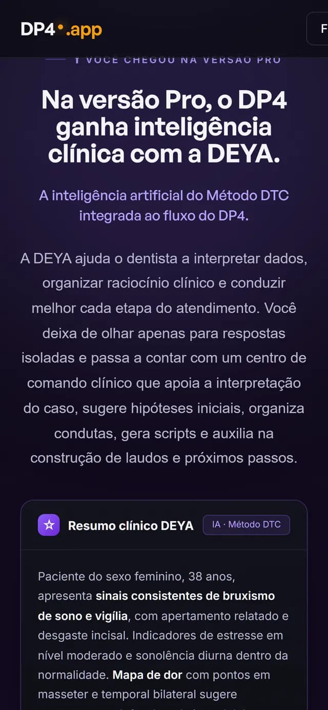 DP4 no celular, tela 5 de 7, site feito pela Venera Digital para DP4