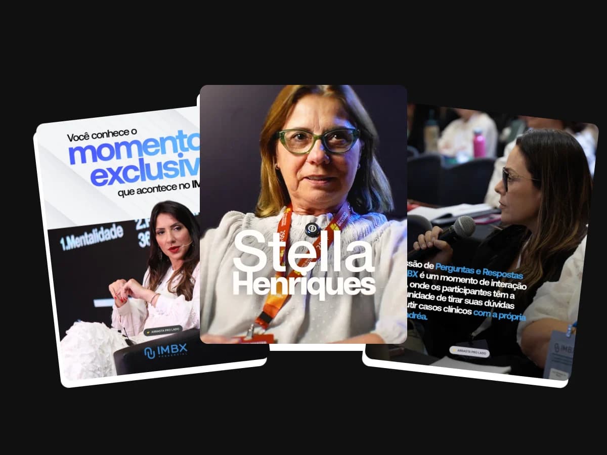 Peças de social media criadas pela Venera Digital para IMBX