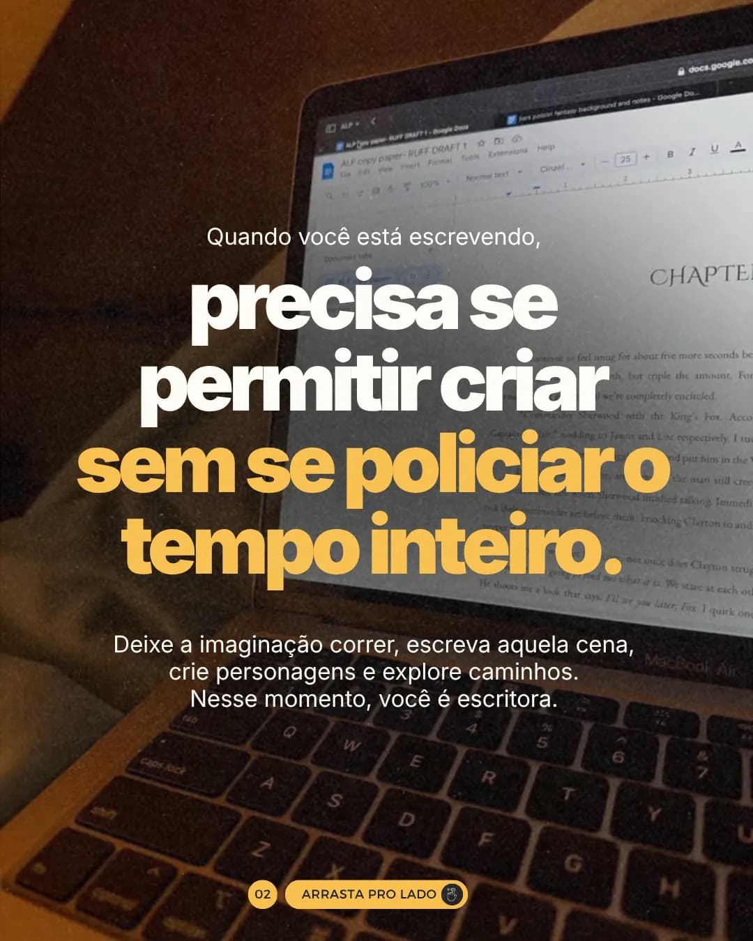 Crie como escritora, corte como editora, peça 2 de 6, feita pela Venera Digital para Lígia Rabay