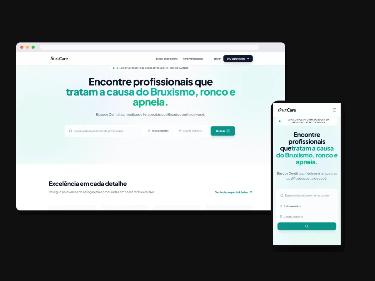 Peças criadas pela Venera Digital para BruxCare